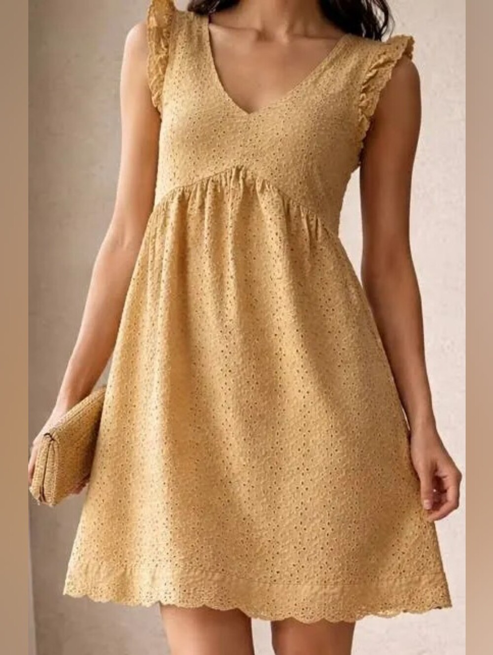 Knox Rose Eyelet Dress with Ruffle Cap Sleeves - Picture 7 of 7